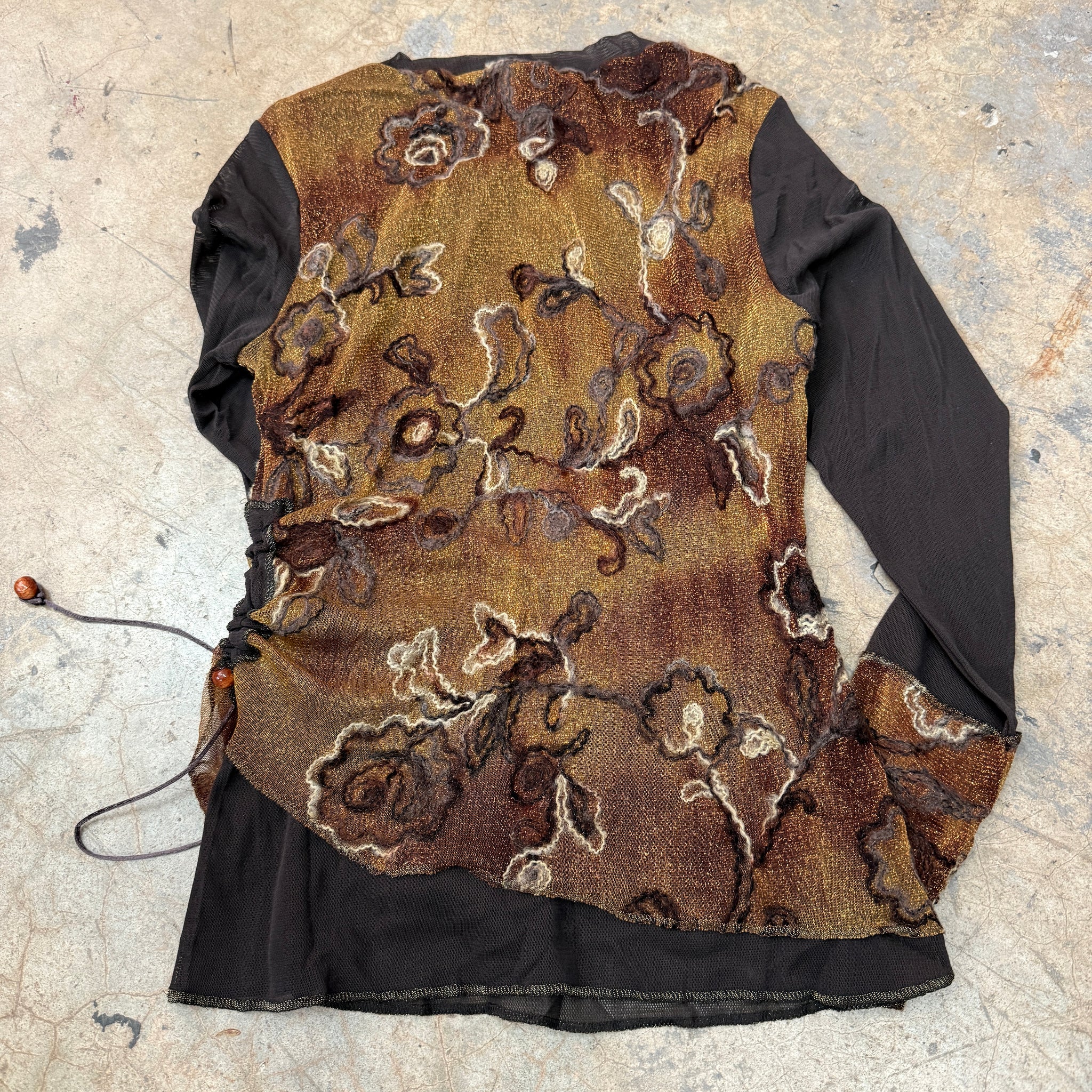 Vintage Y2K Tribal Light Top Size M
