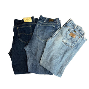 Lee Wrangler Denim Jeans Mix Per Pound - Visione Vintage